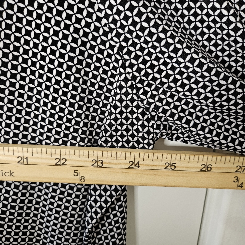 Michael Kors 2X Geo Print Tunic Blouse Bell Sleeves Chic Stretch Plus Size - Picture 9 of 11